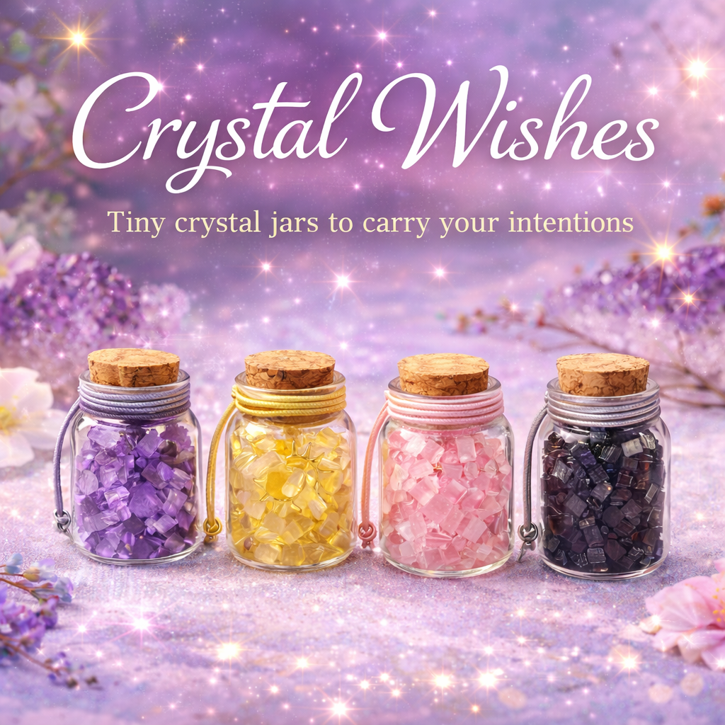 Crystal Wish Jars to carry your intentions.