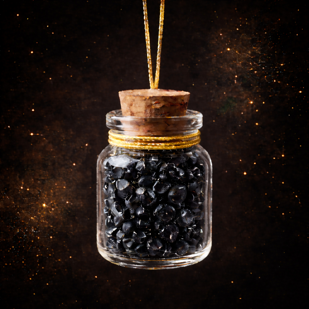 Shadow Shield | Black Tourmaline Crystal Wish Jar