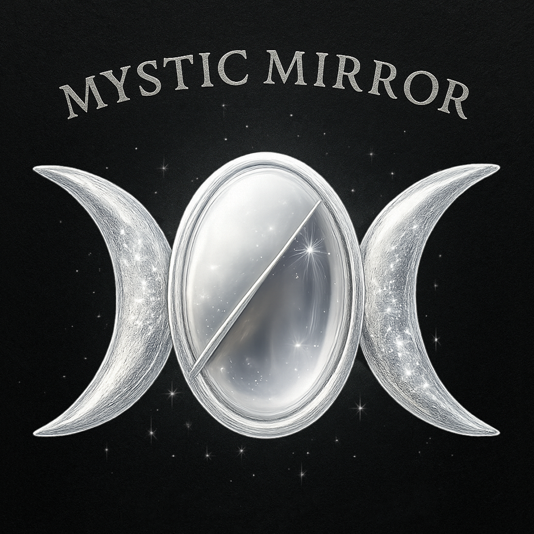 Mystic Mirror — Crystal Wish Jar for Clarity & Self-Reflection
