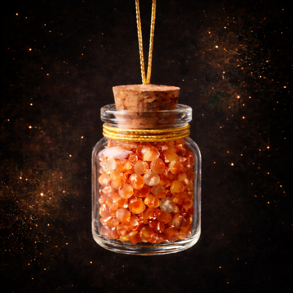 Sacred Fire | Carnelian Crystal Wish Jar