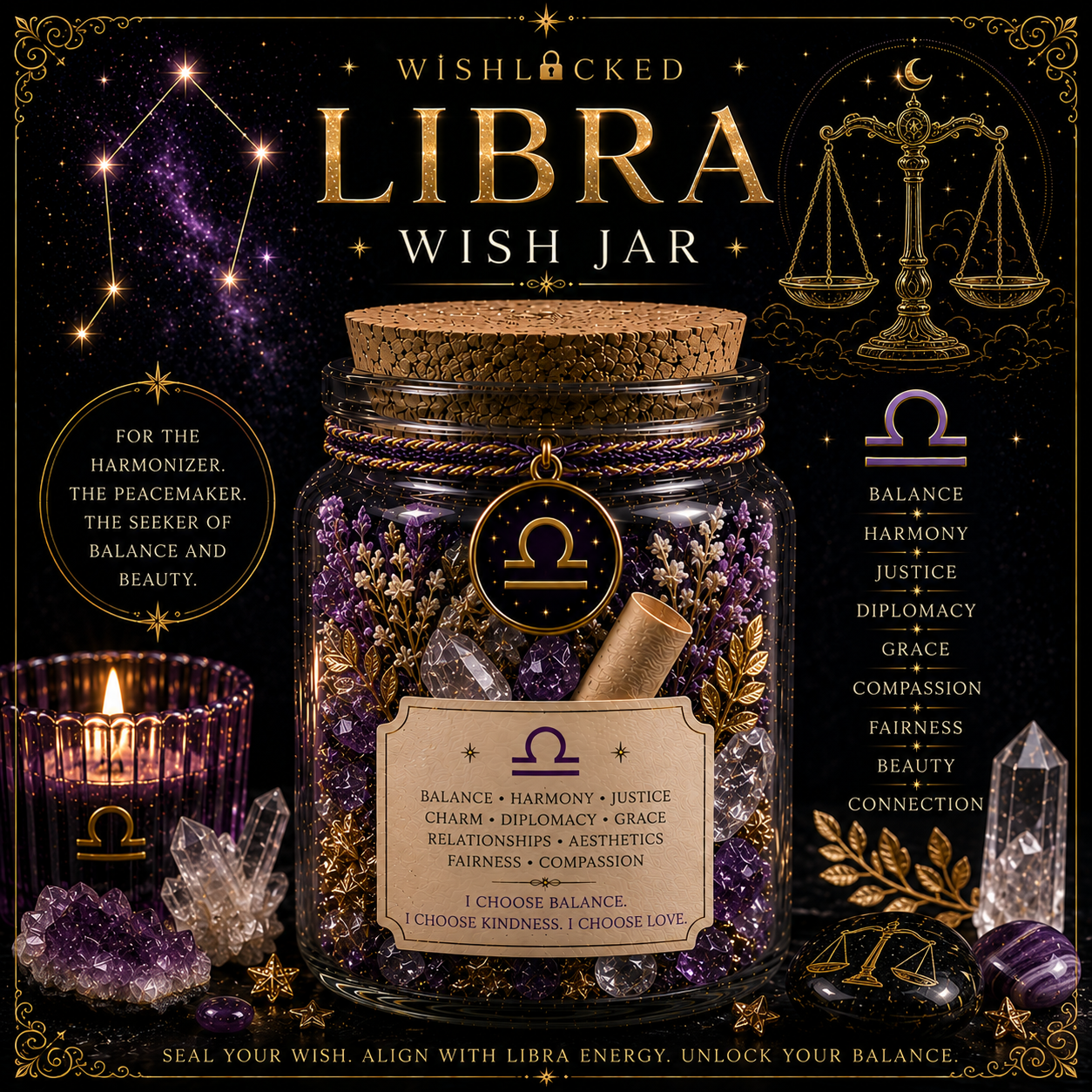 Libra Zodiac Wish Jar