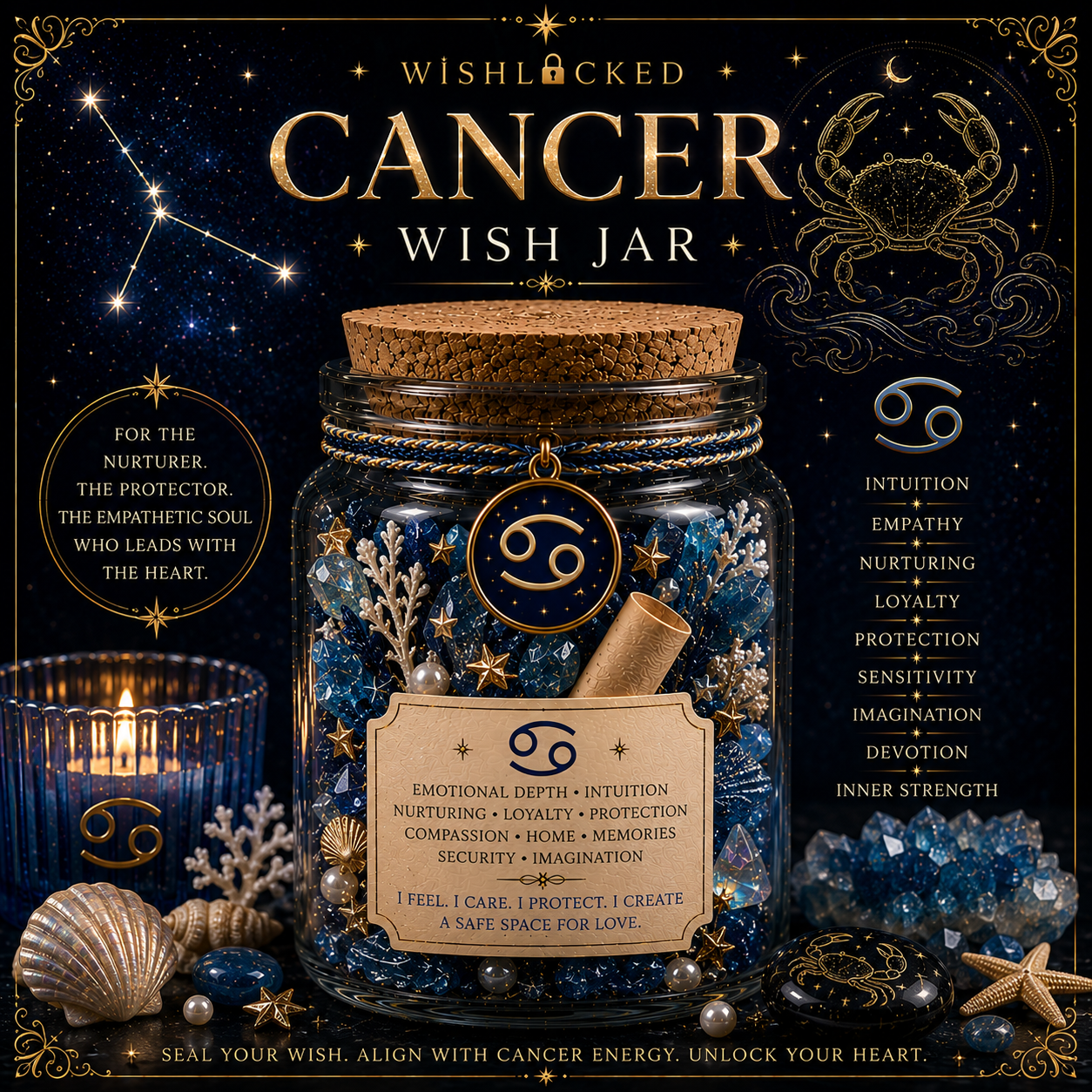 Cancer Zodiac Wish Jar
