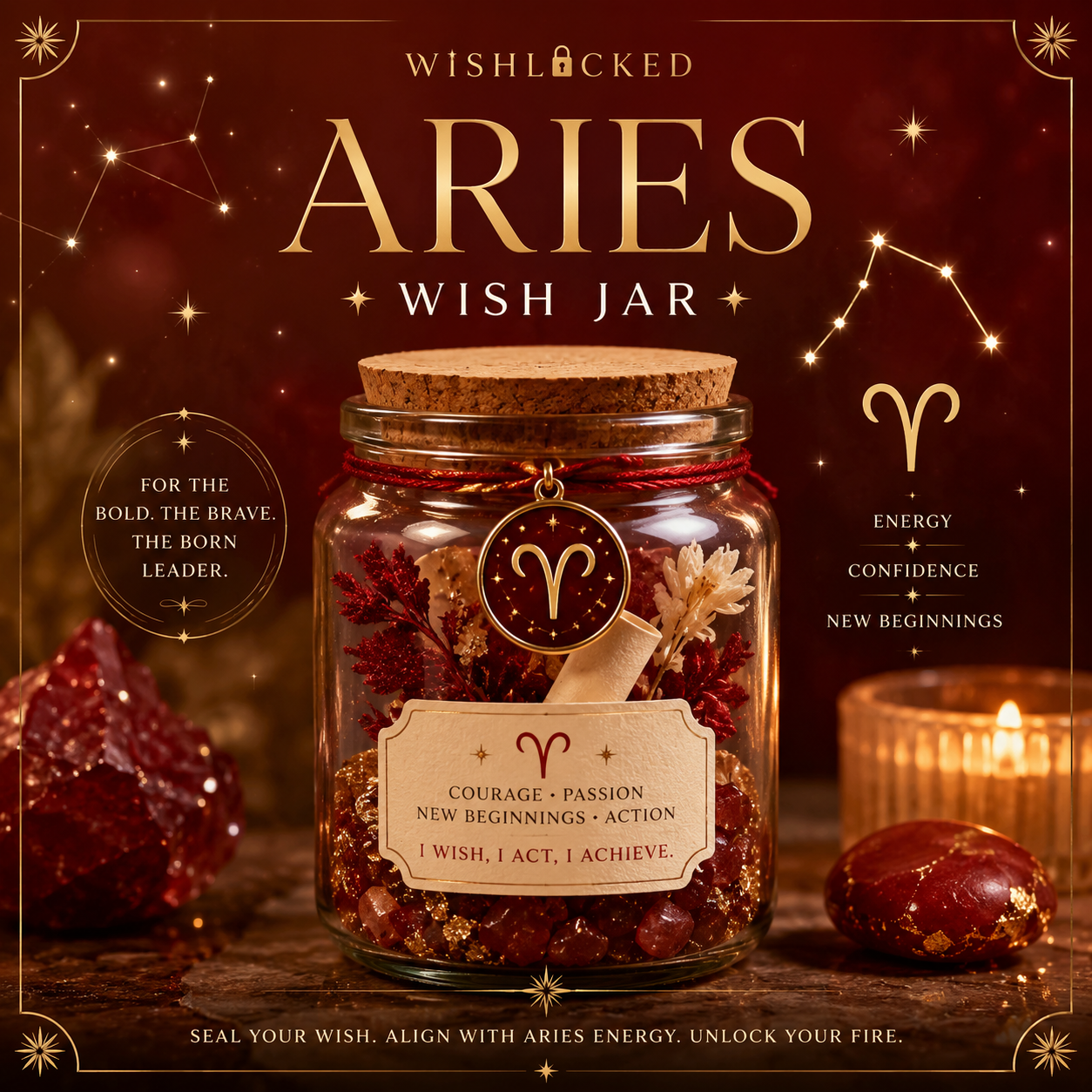 Aries Zodiac Wish Jar