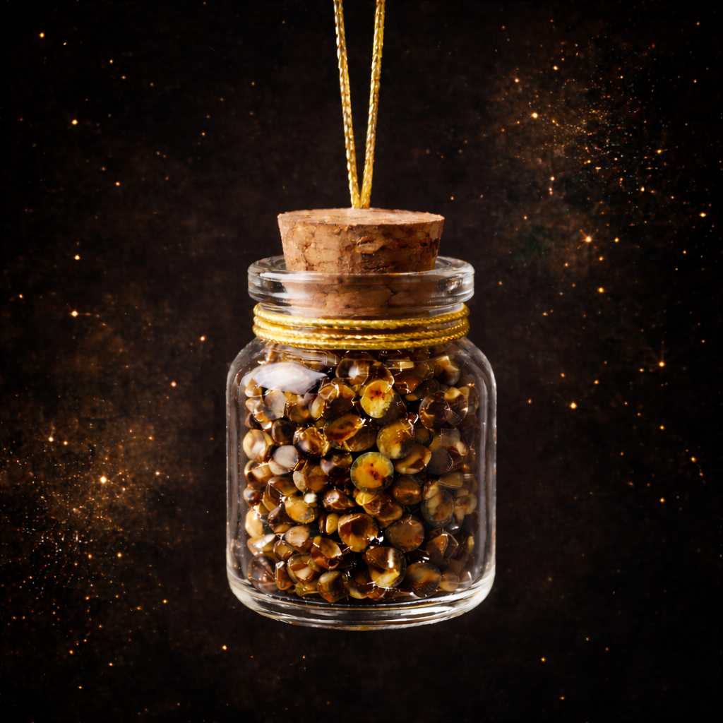 Solar Strength | Tiger’s Eye Crystal Wish Jar